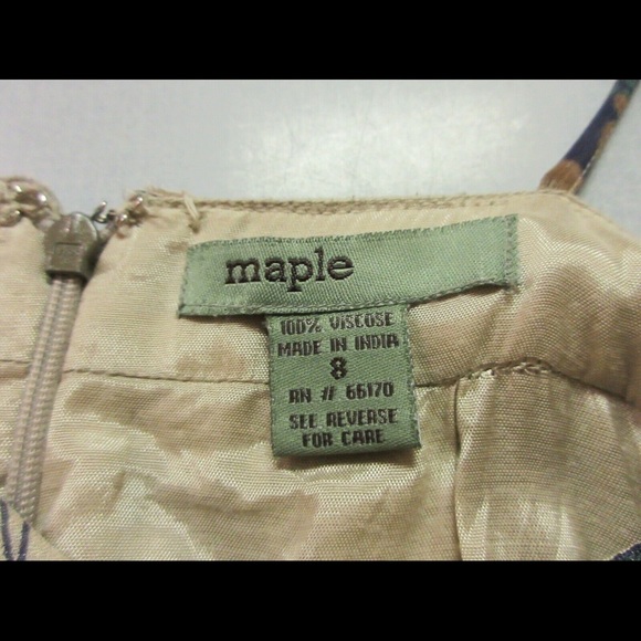 Anthropologie dress by Maple floral print sz 8 - Picture 4 of 6